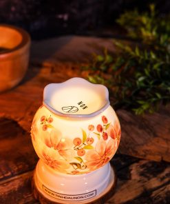 Đèn gốm xông tinh dầu | Tinh dầu Non - Gốm bát tràng